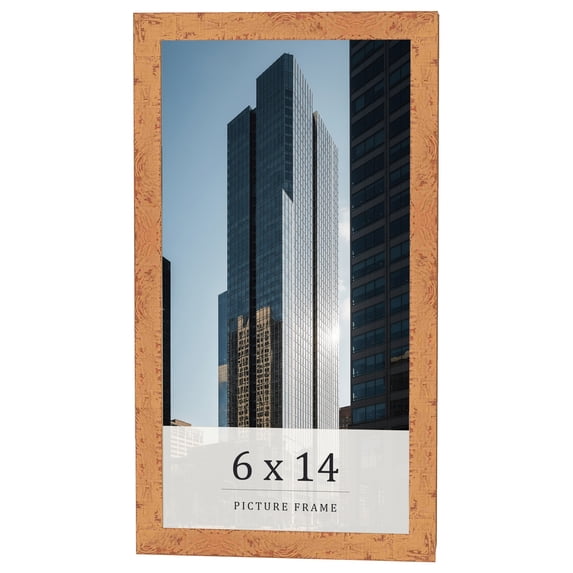 6x14 Frame Beige Real Wood Picture Frame Width 1.25 inches | Interior Frame Depth 0.5 inches |