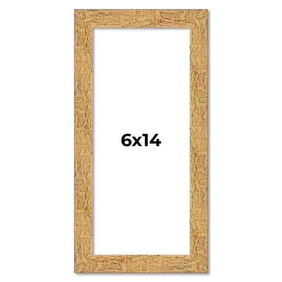 6x14 Frame Beige Real Wood Picture Frame Width 1.25 inches | Interior Frame Depth 0.5 inches |