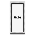 thumbnail image 1 of 6x14 Frame Brushed Silver Solid Wood Picture Frame | 0.75 Inch Moulding Width | Rabbet Depth 0.75, 1 of 5