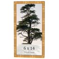 thumbnail image 1 of 6x14 Frame Gold Bamboo Solid Wood Picture Frame | 1 Inch Moulding Width | Interior Frame Depth 0.75, 1 of 8