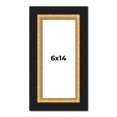 thumbnail image 1 of 6x14 Frame Gold Real Wood Picture Frame Width 2.25 Inches | Interior Frame Depth 0.5 Inches |, 1 of 8