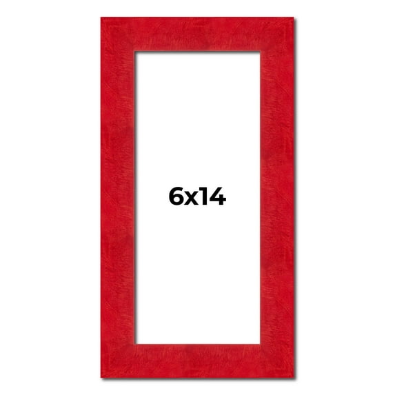 6x14 Frame Red Burl Solid Wood Picture Frame Width 1.75 Inches | Interior Frame Depth 0.5 Inches |
