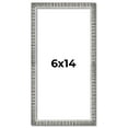 thumbnail image 1 of 6x14 Frame Silver Grey Distressed Solid Wood Picture Frame | 0.75 Inch Moulding Width | Interior, 1 of 8