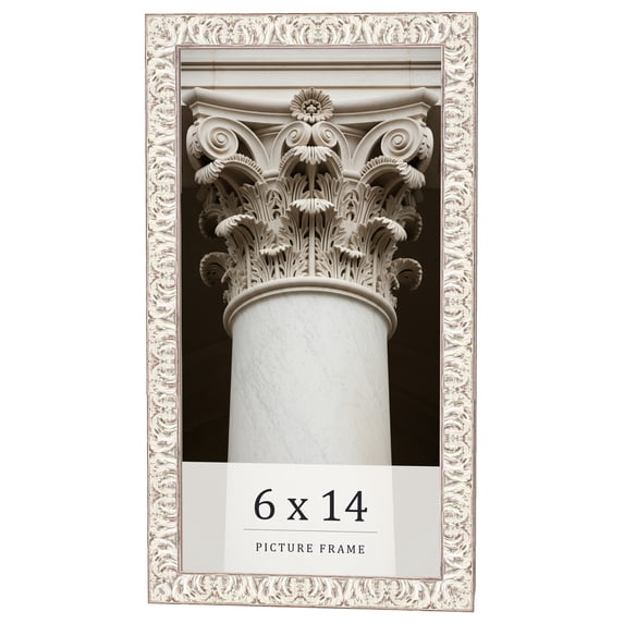 6x14 Frame White Real Wood Picture Frame Width 1.5 inches | Interior Frame Depth 0.5 inches |