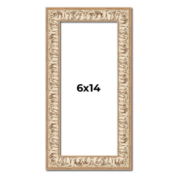 6x14 Frame White Real Wood Picture Frame Width 1.5 inches | Interior Frame Depth 0.5 inches |