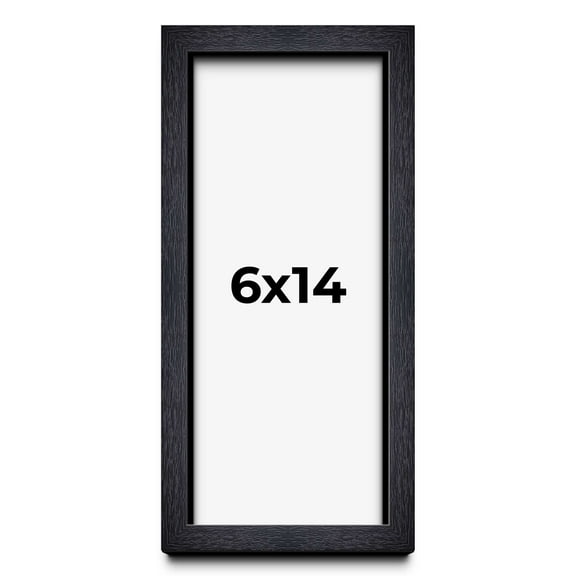 6x14 Shadow Box Frame Black | 1 Inches Deep Real Wood Farmhouse Shadowbox Display Frame | UV