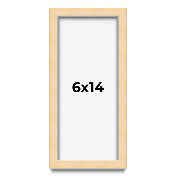 6x14 Shadow Box Frame Brown | 0.875 Inches Deep Real Wood Contemporary Shadowbox Display Frame | UV