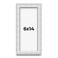 thumbnail image 1 of 6x14 Shadow Box Frame Silver | 1.625 Inches Deep Real Wood Contemporary Shadowbox Display Frame |, 1 of 7