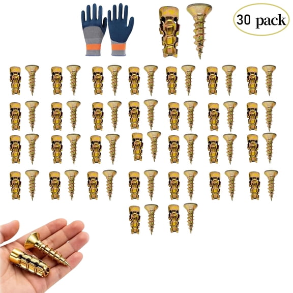 6x14mm Expansion Inserts for Cabinet Hinge Repair, Stripped Screw Hole Restorer for Wood Furniture Door Hardware Replacement,30pcs