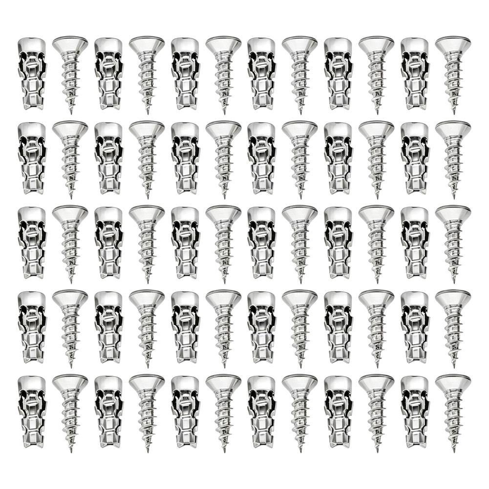 6x14mm Short Expansion Screw Set for Cabinet Hinge Repair & Stripped ...