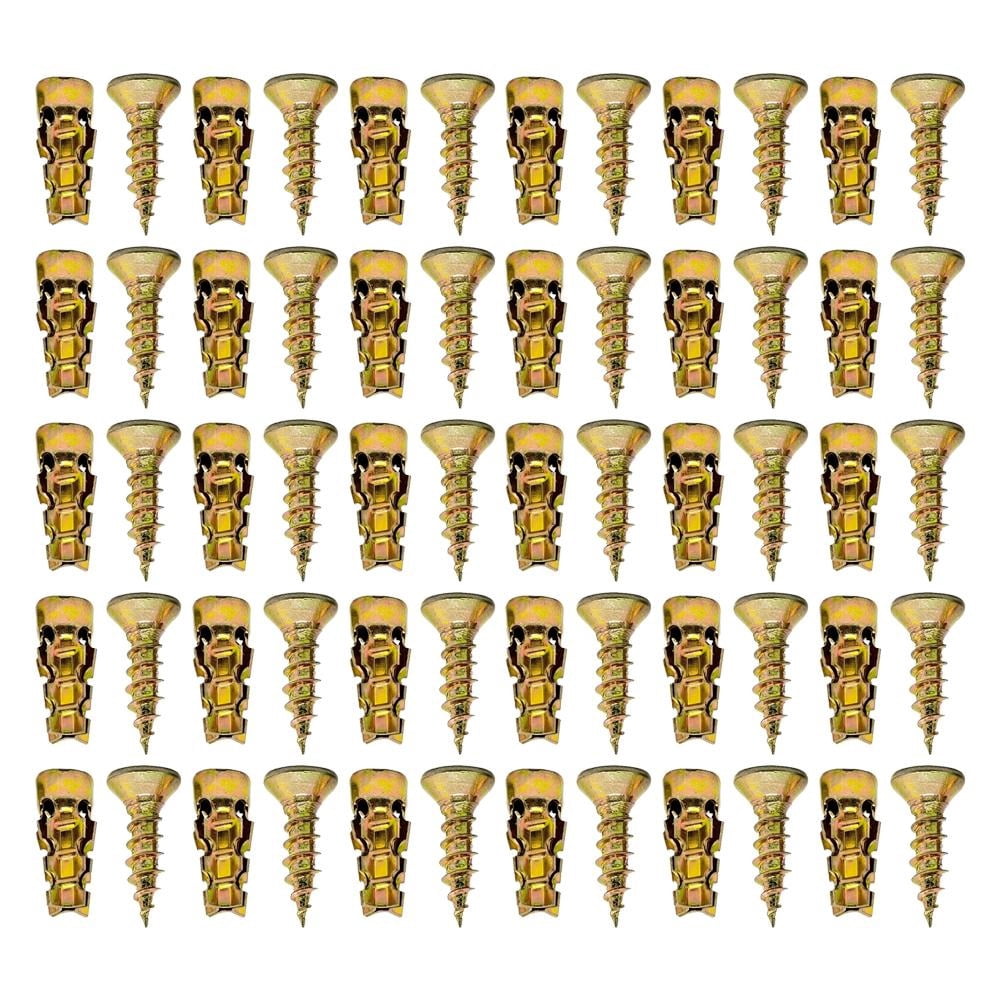 6x14mm Short Expansion Screw Set for Cabinet Hinge Repair & Stripped ...
