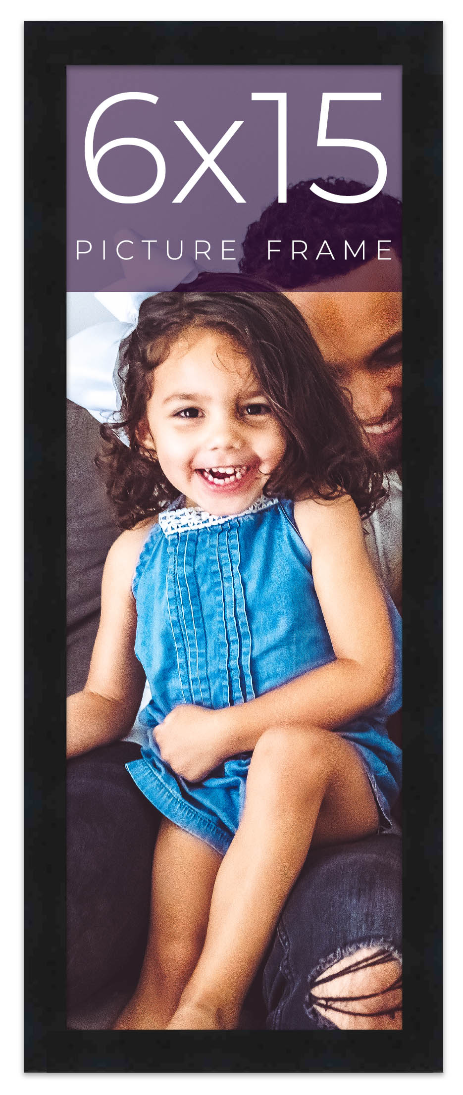 6x15 Frame Black Real Wood Picture Frame Width 0.75 inches | Interior ...
