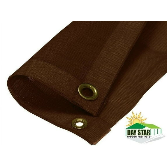 (6x16)(Brown) HD Mesh Tarp Net Sun Shade Fence Screen