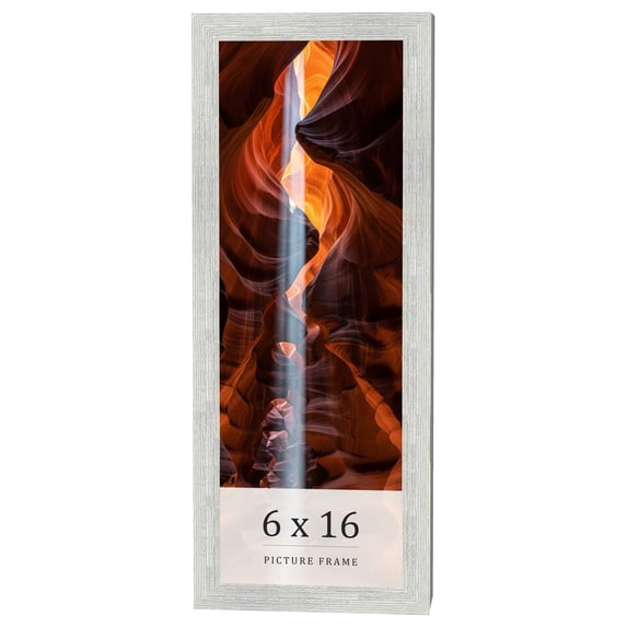 6x16 Frame White Real Wood Picture Frame Width 1.5 inches | Interior Frame Depth 0.5 inches | Barn