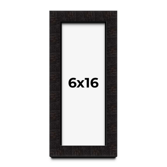 6x16 Shadow Box Black Solid Wood Display Picture Frame | 1 Inch Rabbet Depth | | 1.375 Inch
