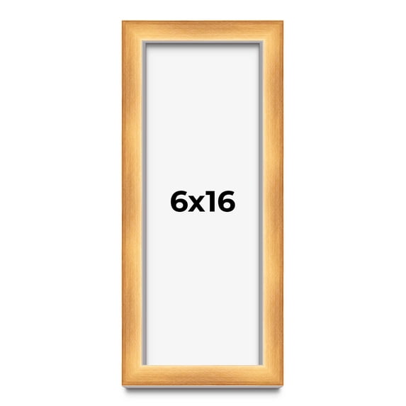 6x16 Shadow Box Bronze Cross-Brushed Display Frame | 1.625 Inches Deep Solid Wood | UV Resistant