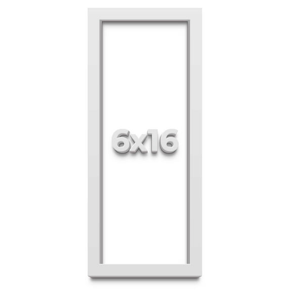 6x16 Shadow Box Frame White | 2 Inches Deep Real Wood Contemporary Shadowbox Display Frame | UV