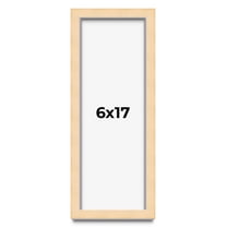 6x17 Frame Beige Real Wood Picture Frame Width 0.75 inches | Interior Frame Depth 0.5 inches |