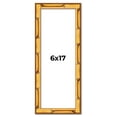thumbnail image 1 of 6x17 Frame Gold Bamboo Solid Wood Picture Frame | 1 Inch Moulding Width | Interior Frame Depth 0.75, 1 of 8