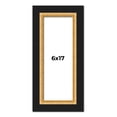 thumbnail image 1 of 6x17 Frame Gold Real Wood Picture Frame Width 2.25 Inches | Interior Frame Depth 0.5 Inches |, 1 of 8