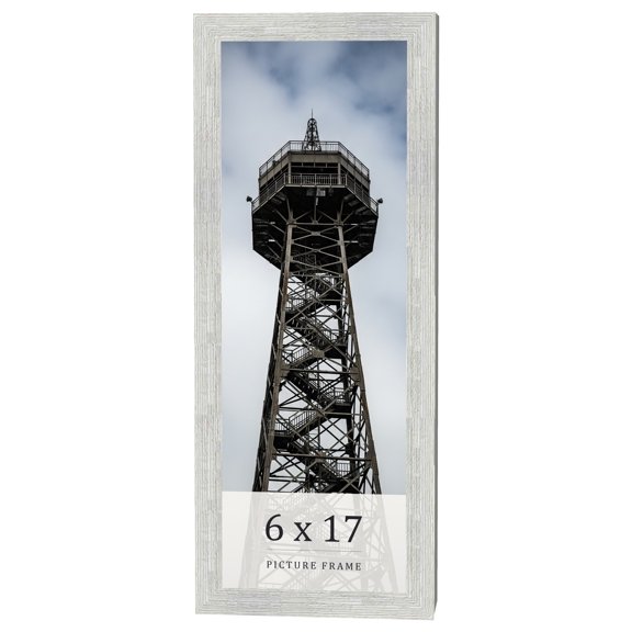 6x17 Frame White Real Wood Picture Frame Width 1.5 inches | Interior Frame Depth 0.5 inches | Barn
