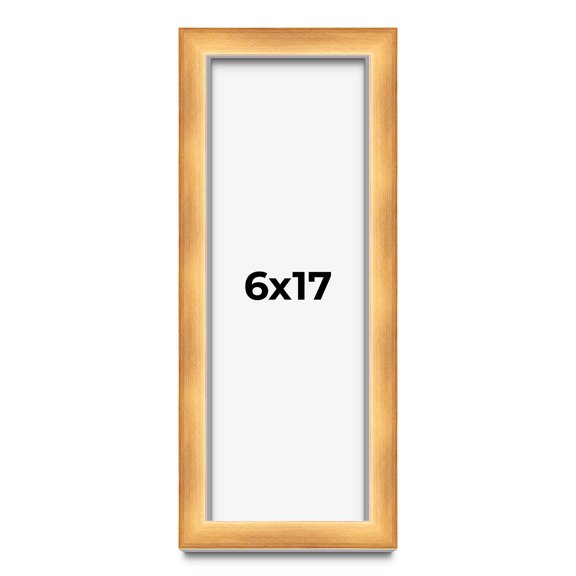 6x17 Shadow Box Bronze Cross-Brushed Display Frame | 1.625 Inches Deep Solid Wood | UV Resistant