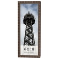thumbnail image 1 of 6x18 Dark Brown Bamboo Real Wood Picture Frame Width 1.5 inches | Interior Frame Depth 0.5 inches |, 1 of 8