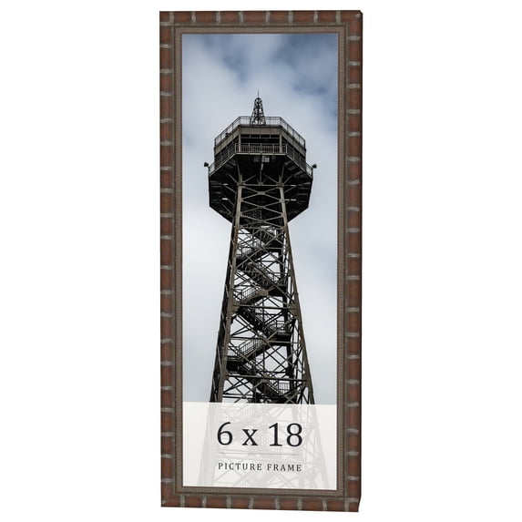 6x18 Dark Brown Bamboo Real Wood Picture Frame Width 1.5 inches | Interior Frame Depth 0.5 inches |