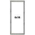 thumbnail image 1 of 6x18 Frame Silver Grey Distressed Solid Wood Picture Frame | 0.75 Inch Moulding Width | Interior, 1 of 8