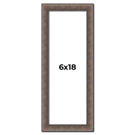 6x18 Frame Silver Real Wood Picture Frame Width 1.25 Inches | Interior Frame Depth 0.5 Inches |
