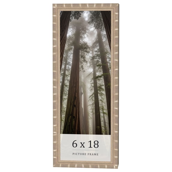 6x18 Frame Silver Real Wood Picture Frame Width 1.5 inches | Interior Frame Depth 0.5 inches |