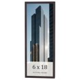 thumbnail image 1 of 6x18 Rustic Brown Real Wood Picture Frame Width 0.75 inches | Interior Frame Depth 0.5 inches |, 1 of 8