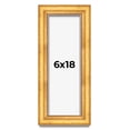 thumbnail image 1 of 6x18 Shadow Box Frame Gold | 1.75 Inches Deep Real Wood Traditional Shadowbox Display Frame | UV, 1 of 7
