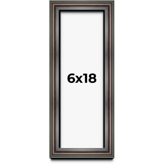 6x18 Shadow Box Frame Brown Cherry | 2.625 Inches Deep Pine Wood Traditional Shadowbox Display