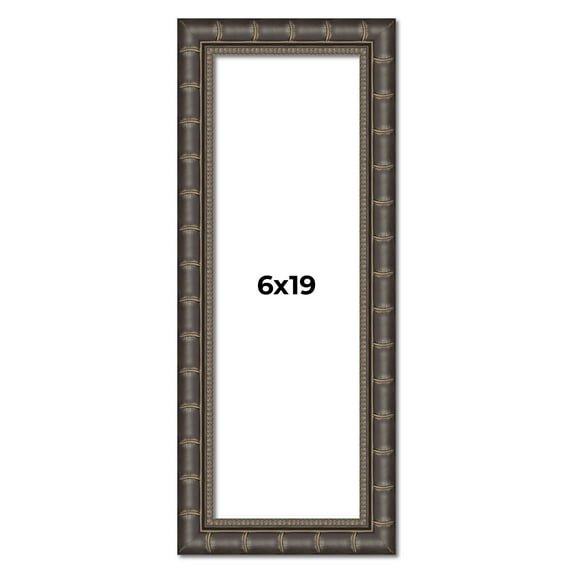 6x19 Frame Black Bamboo Solid Wood Picture Frame Width 1.5 Inches | Interior Frame Depth 0.5 Inches