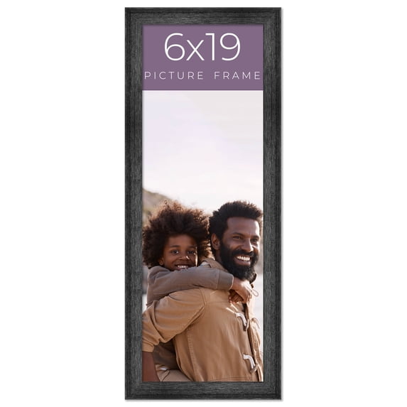 6x19 Frame Black Real Wood Picture Frame Width 1.5 inches | Interior Frame Depth 0.5 inches | Barn