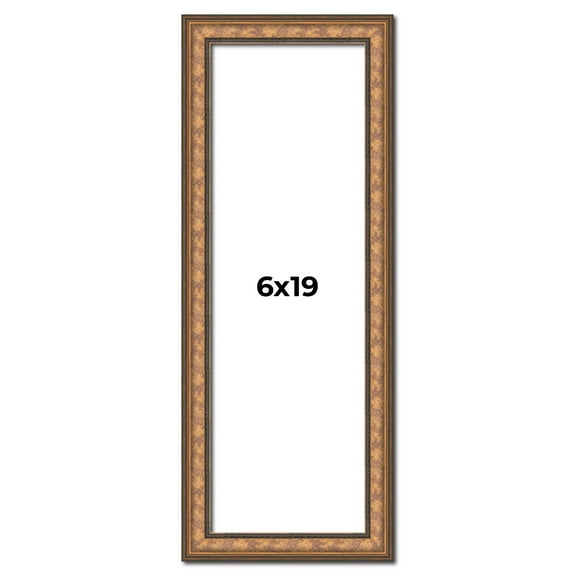 6x19 Frame Gold Real Wood Picture Frame Width 1.25 inches | Interior Frame Depth 0.5 inches |