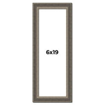 6x19 Frame Silver Real Wood Picture Frame Width 1.25 Inches | Interior Frame Depth 0.5 Inches |