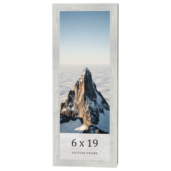 6x19 Frame White Real Wood Picture Frame Width 1.5 inches | Interior Frame Depth 0.5 inches | Barn