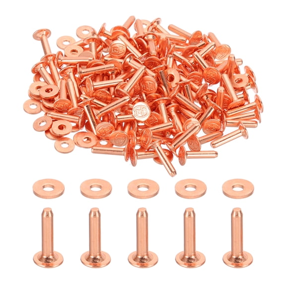 6x2.3x10mm Studs for Clothing, 100 Sets Spikes for Clothes Studs and Spikes Leather Rivets Burrs Copper Fastener Metal Screw Posts for Leather Jacket Crafting Crafts Fabric