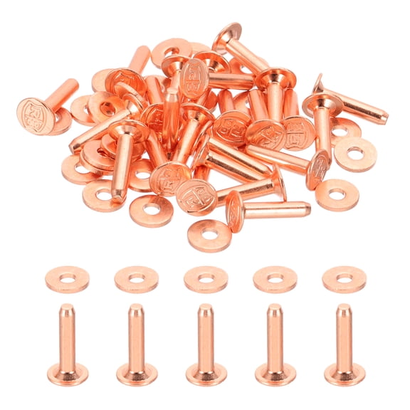6x2.3x10mm Studs for Clothing, 24 Sets Spikes for Clothes Studs and Spikes Leather Rivets Burrs Copper Fastener Metal Screw Posts for Leather Jacket Crafting Crafts Fabric