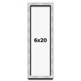 thumbnail image 1 of 6x20 Frame Brushed Silver Solid Wood Picture Frame | 0.75 Inch Moulding Width | Rabbet Depth 0.75, 1 of 5
