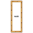 thumbnail image 1 of 6x20 Frame Gold Bamboo Solid Wood Picture Frame | 1 Inch Moulding Width | Interior Frame Depth 0.75, 1 of 8