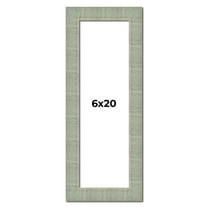 6x20 Frame Green Desert Pear Solid Wood Picture Frame | 1.625 Inch Moulding Width | Interior Frame