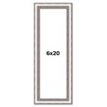 thumbnail image 1 of 6x20 Frame Silver Real Wood Picture Frame Width 1.25 Inches | Interior Frame Depth 0.5 Inches |, 1 of 8