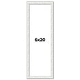 thumbnail image 1 of 6x20 Frame White Real Wood Picture Frame Width 0.75 inches | Interior Frame Depth 0.5 inches |, 1 of 8