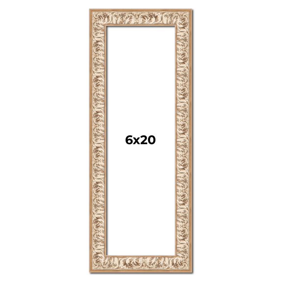 6x20 Frame White Real Wood Picture Frame Width 1.5 inches | Interior Frame Depth 0.5 inches |