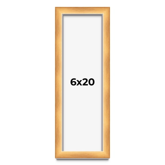6x20 Shadow Box Bronze Cross-Brushed Display Frame | 1.625 Inches Deep Solid Wood | UV Resistant