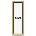 thumbnail image 1 of 6x20 Shadow Box Frame Gold | 1.375 Inches Deep Real Wood Contemporary Shadowbox Display Frame | UV, 1 of 7