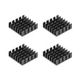 thumbnail image 1 of 6x20x20mm Black Aluminum Heatsink Thermal Adhesive Cooler for Cooling 3D Printers 4Pcs, 1 of 3